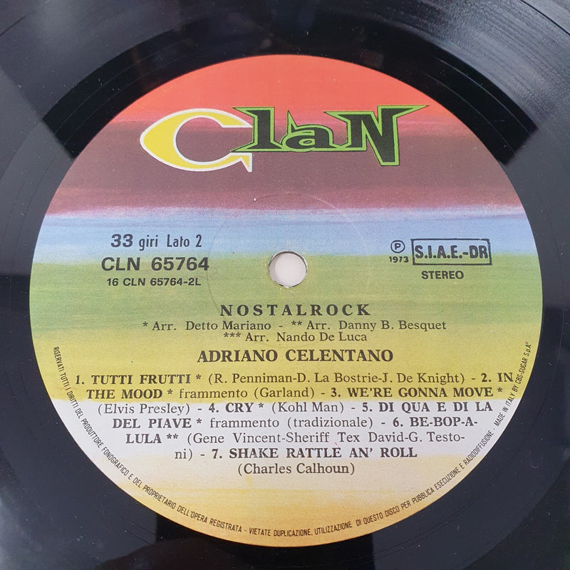 LP Adriano Celentano – Nostalrock CLN65764 Trifold Italy 1973