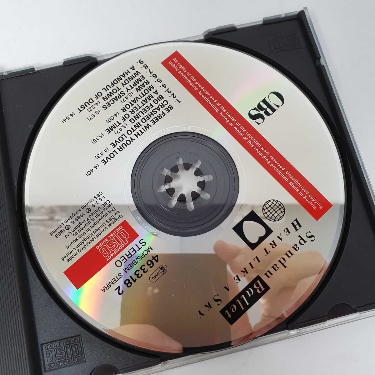 CD Spandau Ballet – Heart Like A Sky CBS – 463318 2