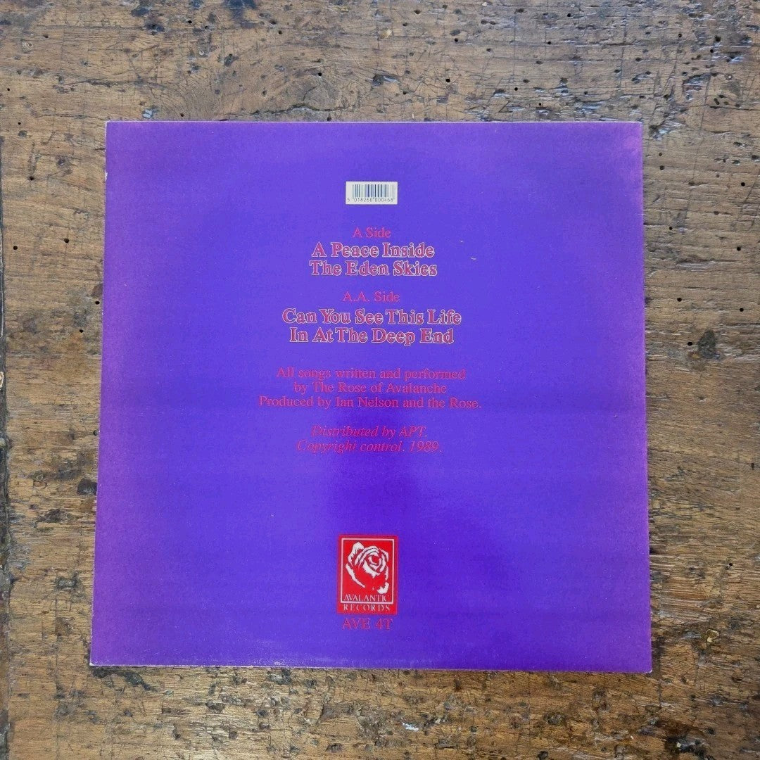LP The Rose Of Avalanche - A Peace Inside E.P. AVE 4T 1989 Musica Rock Vinile