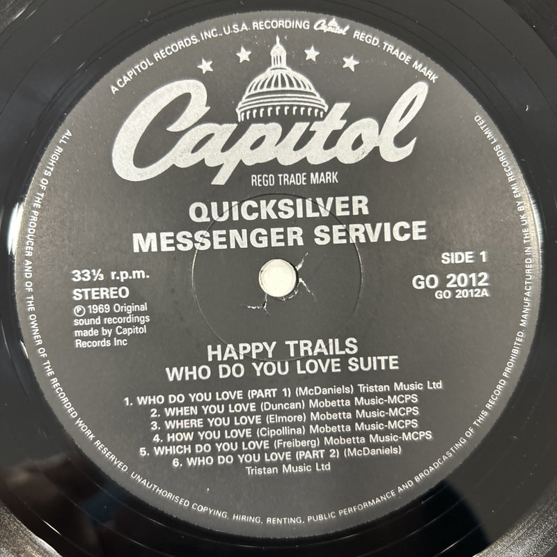 LP Quicksilver Messenger Service - Happy Trails GO 2012 Vinile 1969 Acid Rock