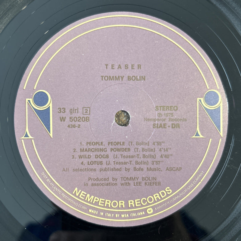 LP Tommy Bolin - Teaser W 50208 1975 Made In Italy Blues Rock Vinile