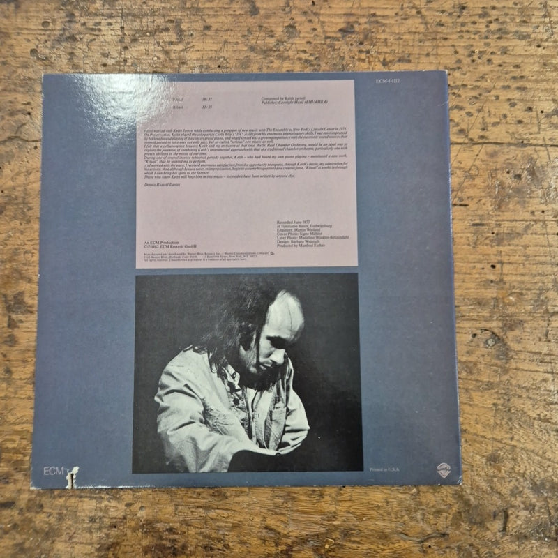 LP Keith Jarrett Ritual Dennis Russell Davies Piano ECM-1-1112 Musica Jazz