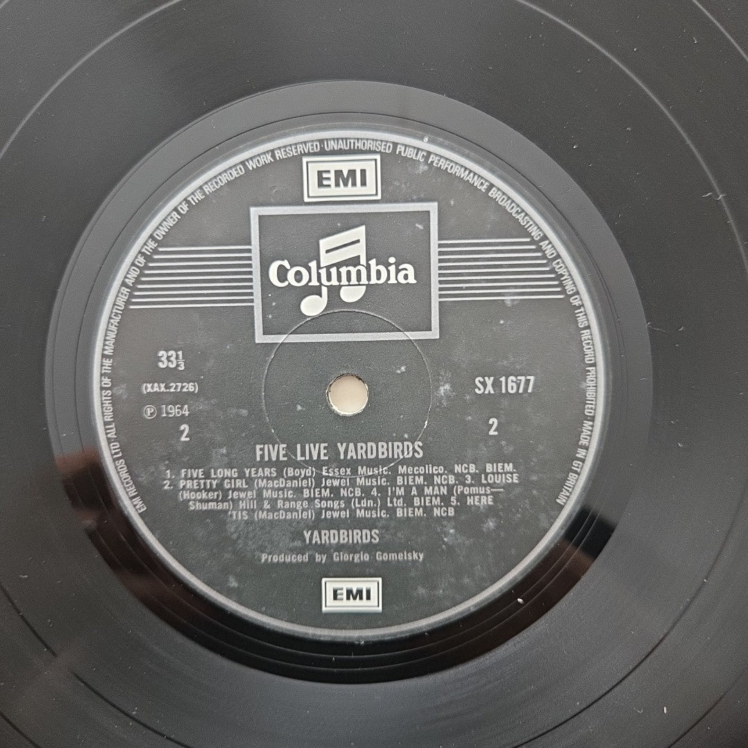 LP  Yardbirds - Five Live Yardbirds 33SX 1677 1964 Made In UK Rock Music