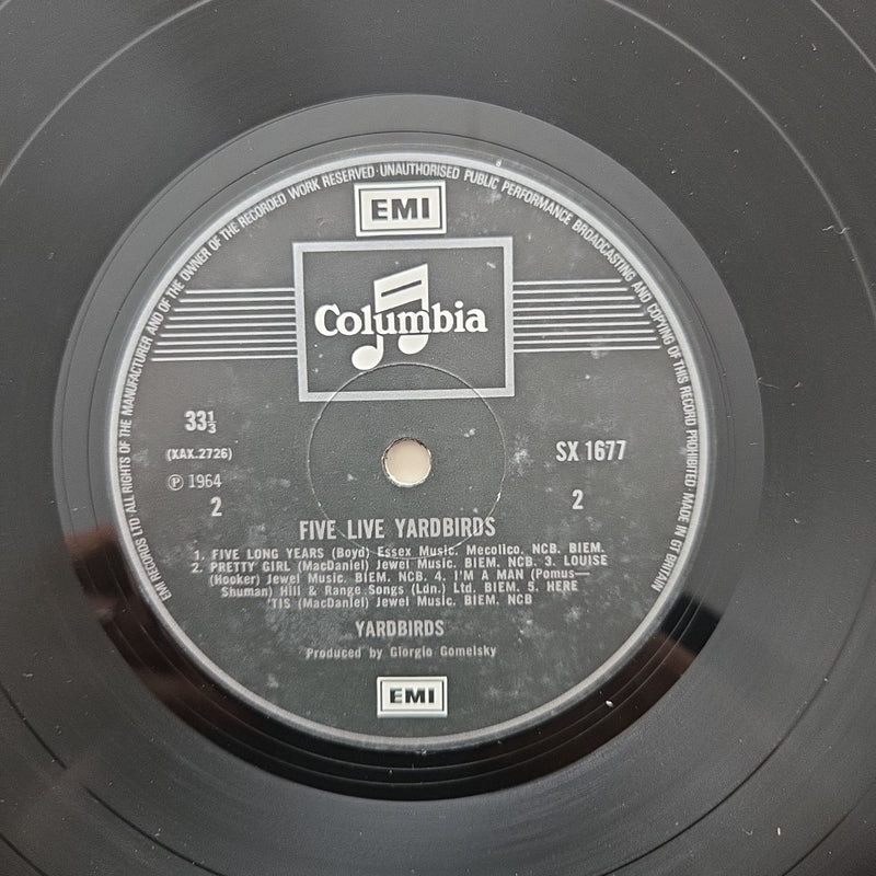 LP  Yardbirds - Five Live Yardbirds 33SX 1677 1964 Made In UK Rock Music