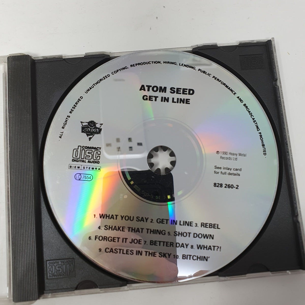 CD Atom Seed – Get In Line London Records – 828 260-2