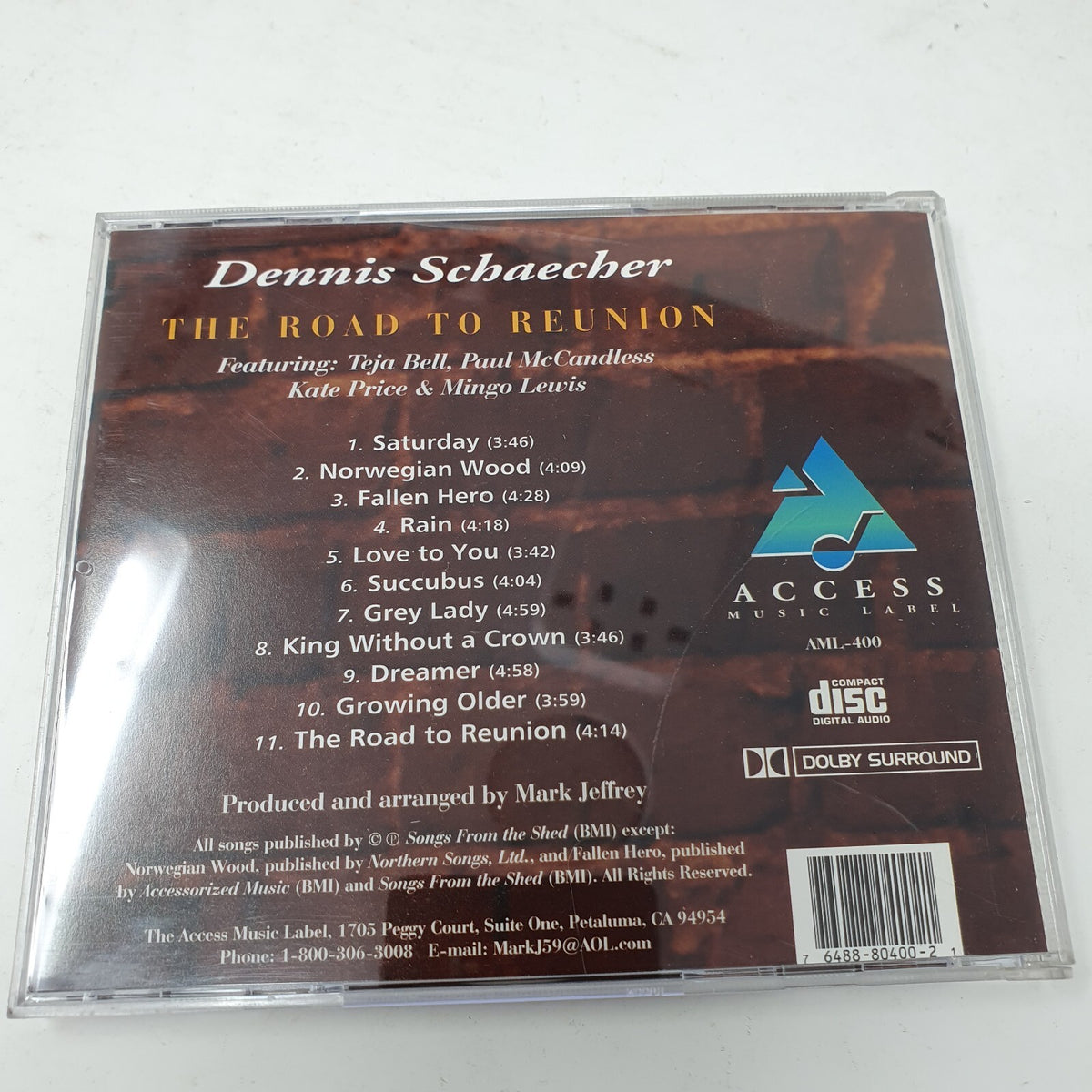 CD Dennis Schaecher – The Road To Reunion Access Music Label