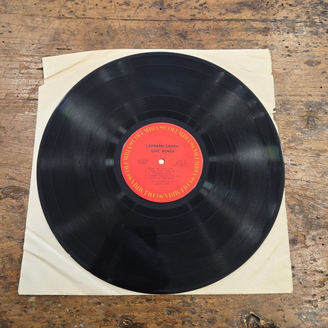 LP Leonard Cohen - Live Songs KC 31724 Mafe In U.S.A 1973 Vinile Rock