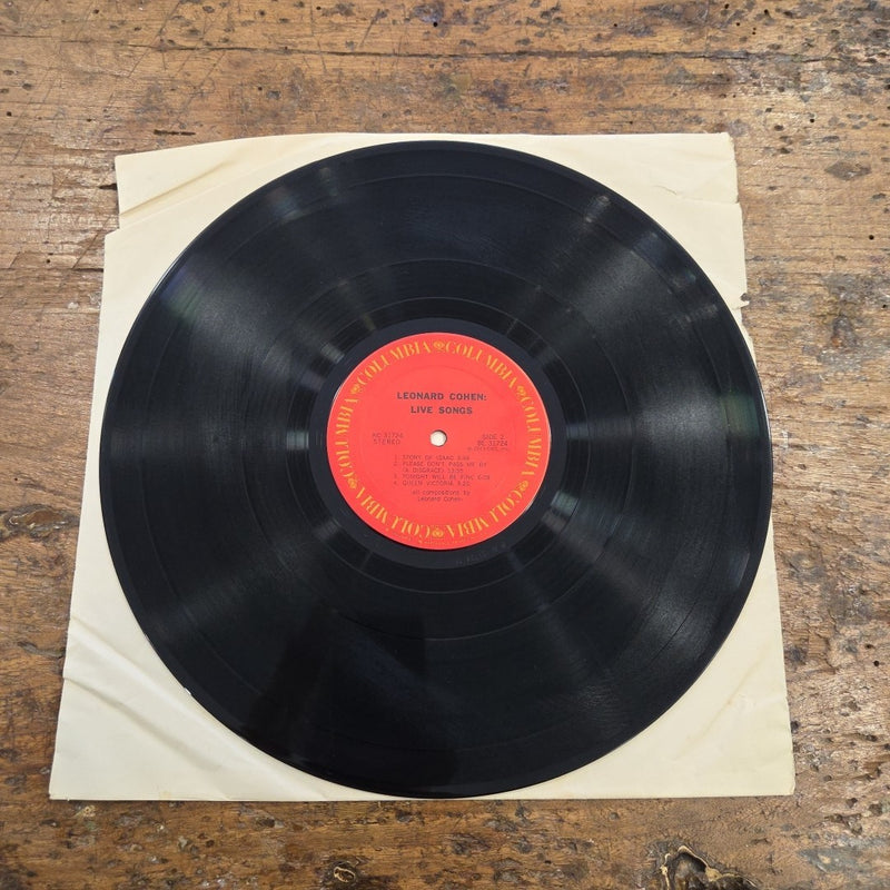LP Leonard Cohen - Live Songs KC 31724 Mafe In U.S.A 1973 Vinile Rock