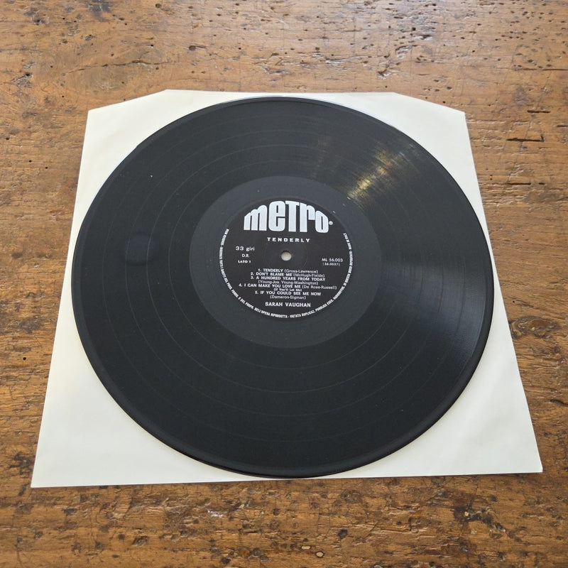LP Sarah Vaughan - Tenderly ML 56.003 Jazz Vinile Made In Italy