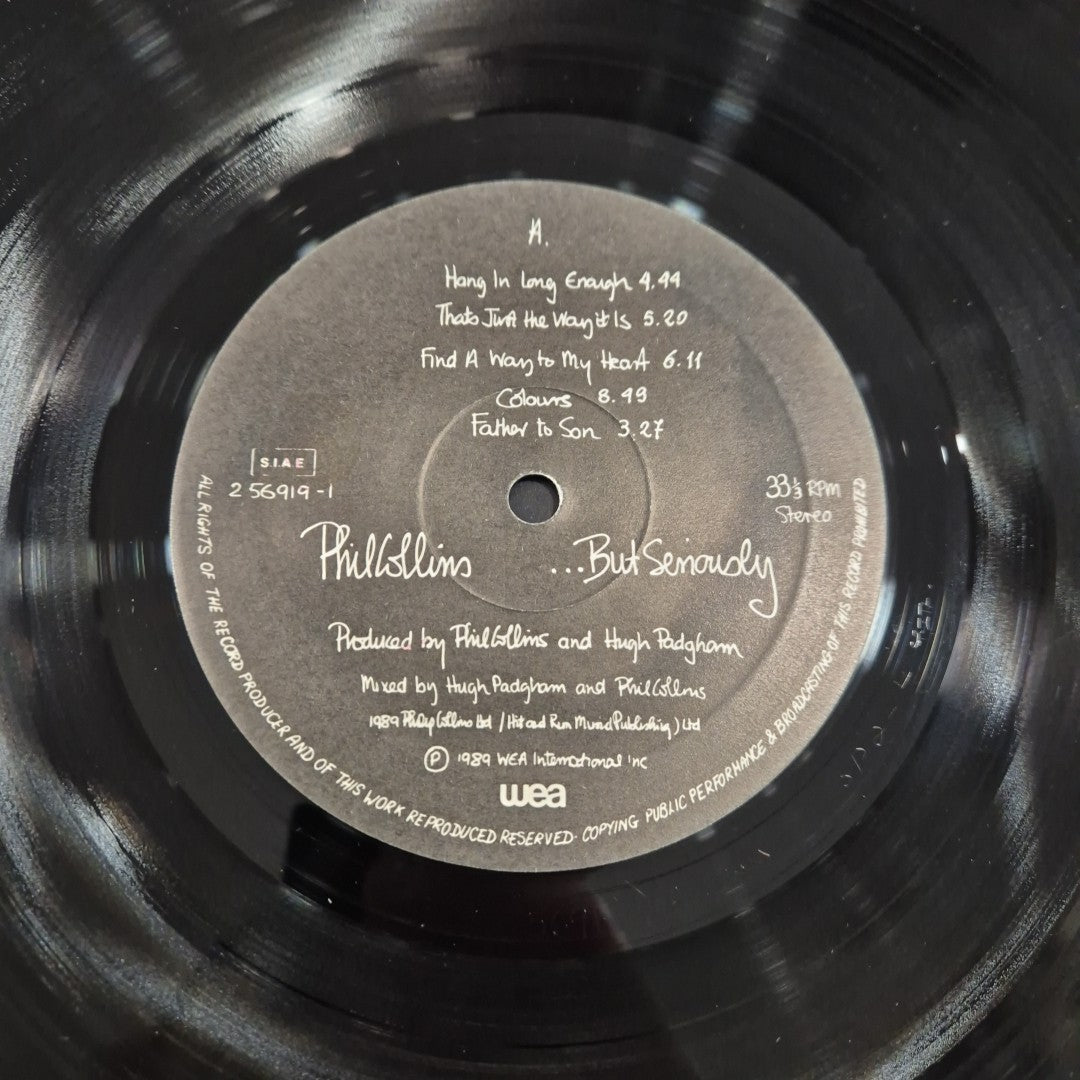 LP Phil Collins - ... But Seriously 256919-1 Italy Musica Rock Pop Vinile