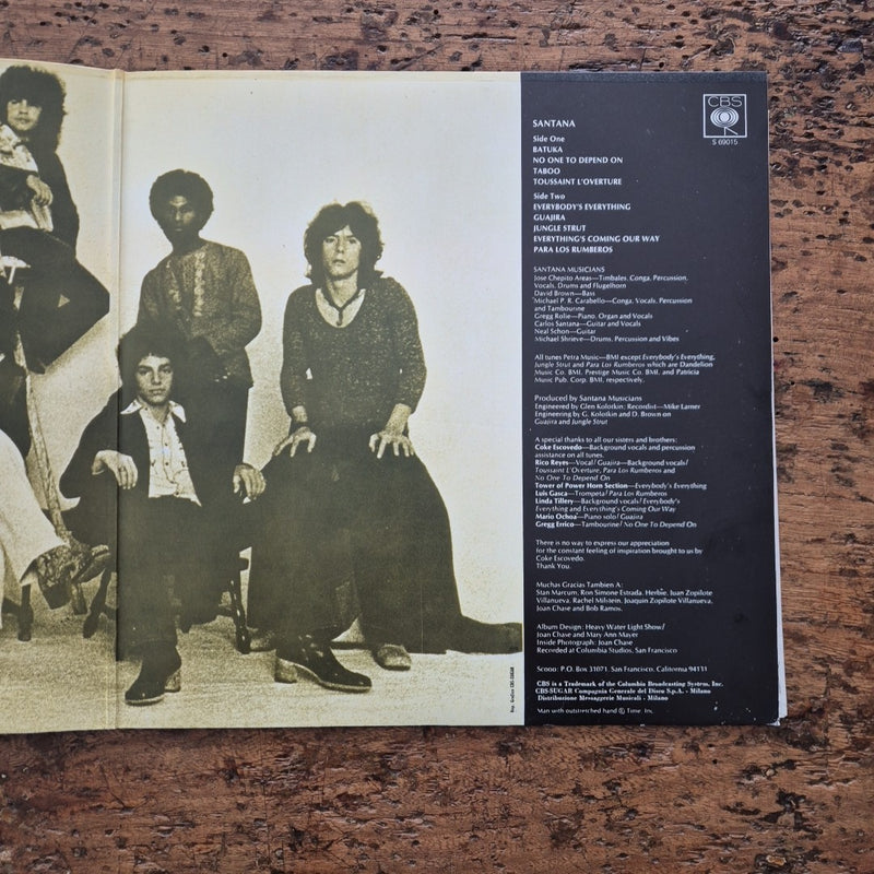 LP Santana S 69015 Prima Stampa Italiana 1971 Musica Rock Vinile 12