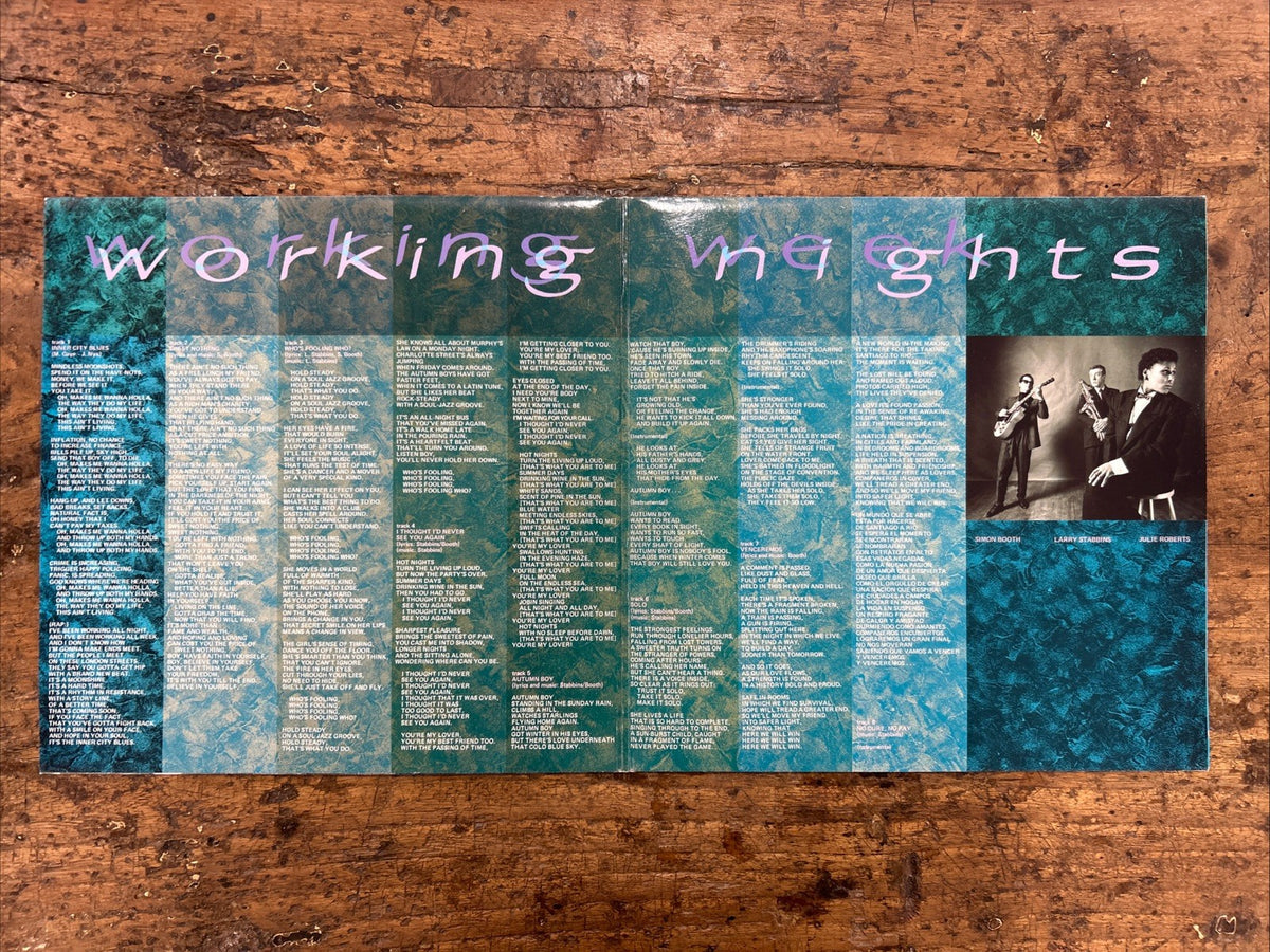 LP Working Week - Working Night V 2343 Vinile 1985 Made In Italy Acid Jazz Rock