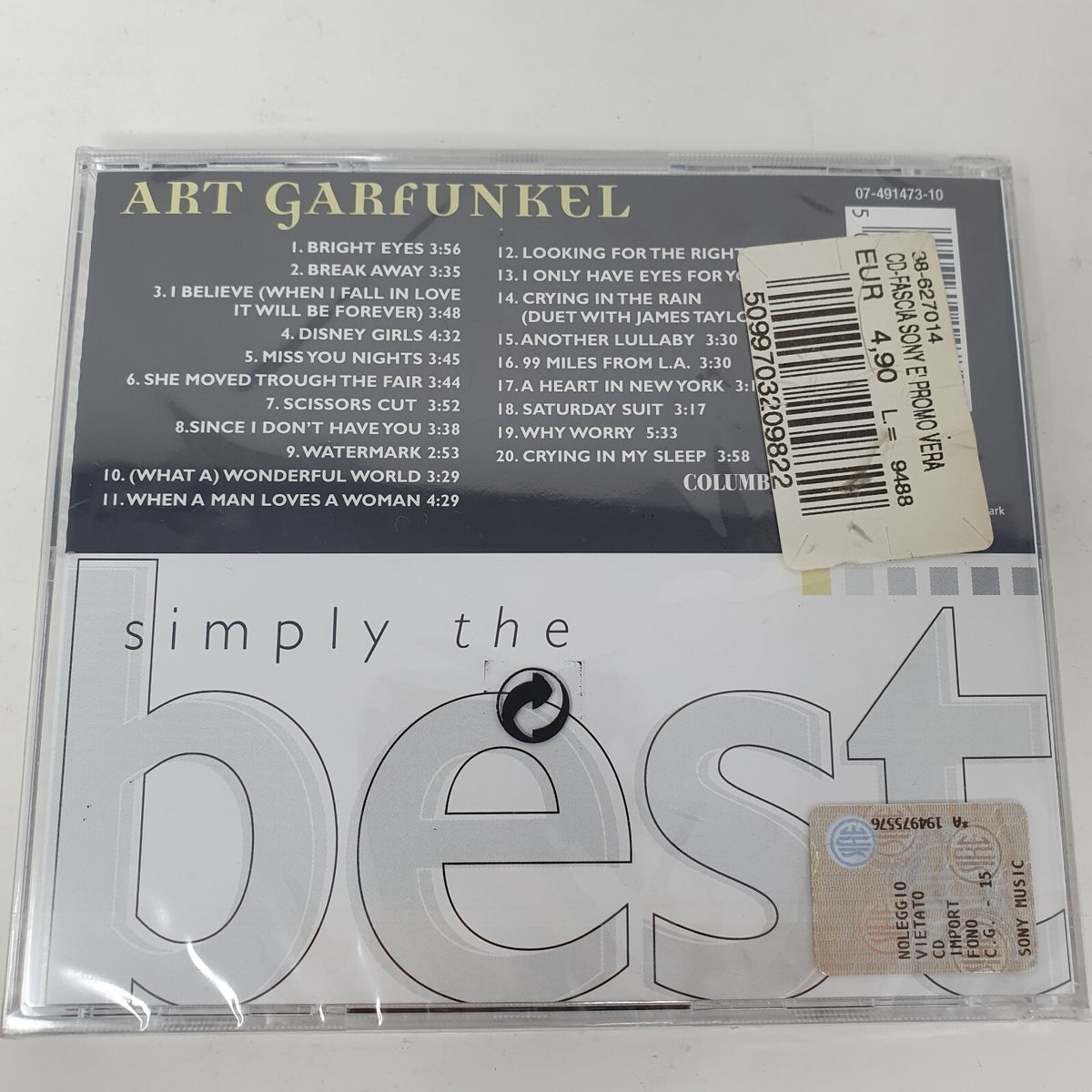 CD Art Garfunkel – Simply The Best Columbia – 491473 2 Sealed
