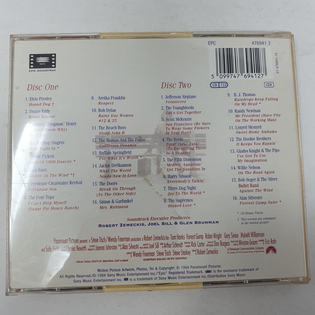 CD COLONNA SONORA Various – Forrest Gump (The Soundtrack) Epic Soundtrax