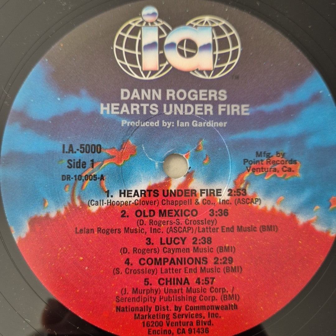 LP Dann Rogers - Heart Under Fire I.A-5000 Musica Rock Pop Vinile Savannah