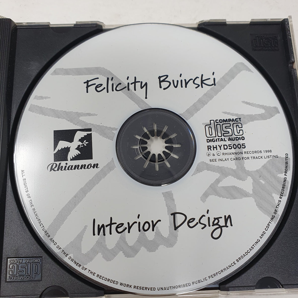 CD Felicity Buirski – Interior Design Rhiannon Records – RHYD5005