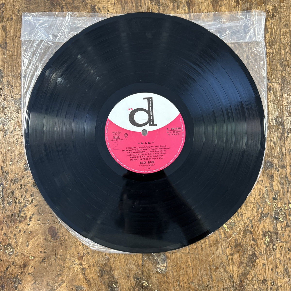LP A.I.E. - Black Blood D. 30-238 Italy 1975 Funk Soul Disco Vinile 12”