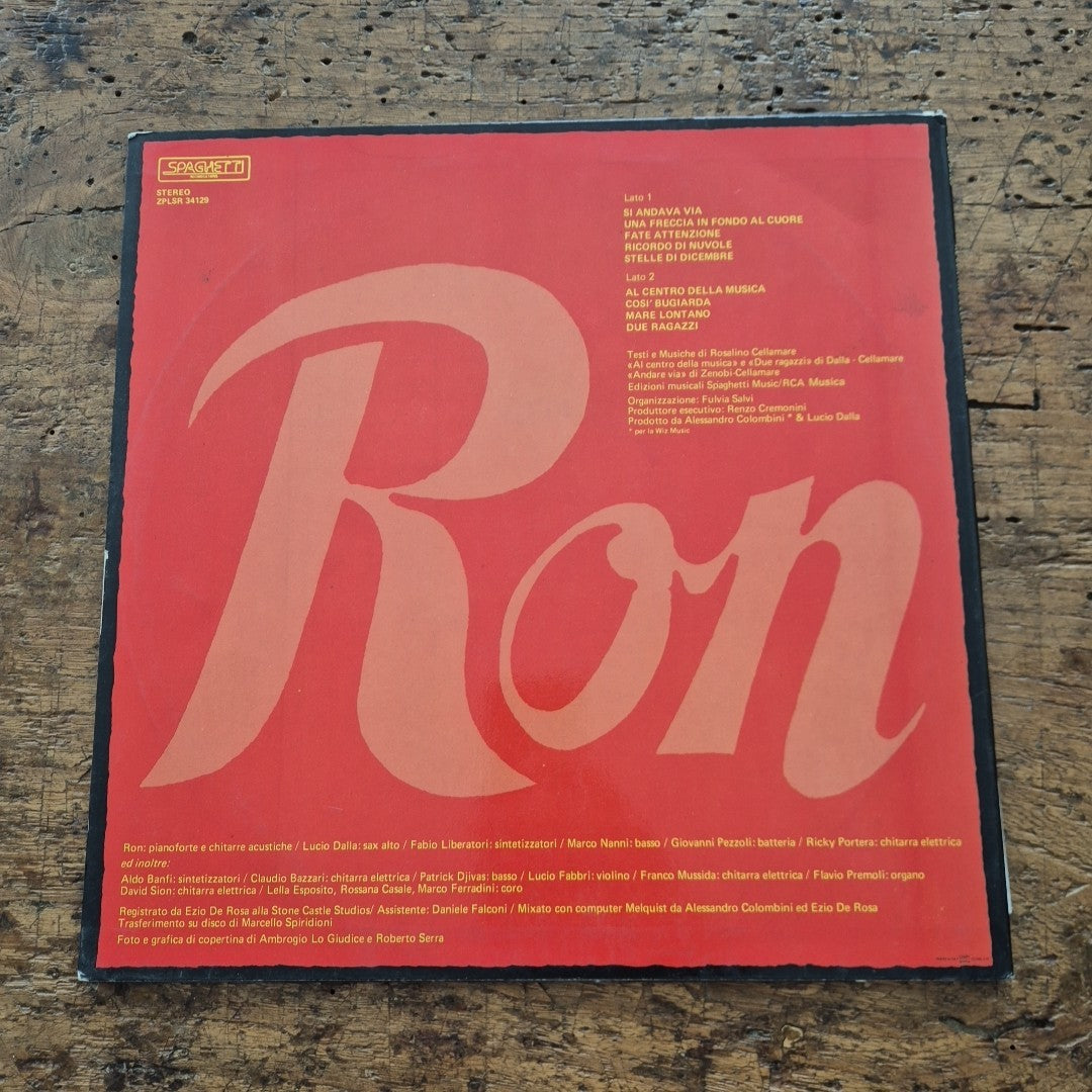 LP Ron - Al Centro Della Musica ZPLSR 34129 Italiana Vinile Chanson Vocal