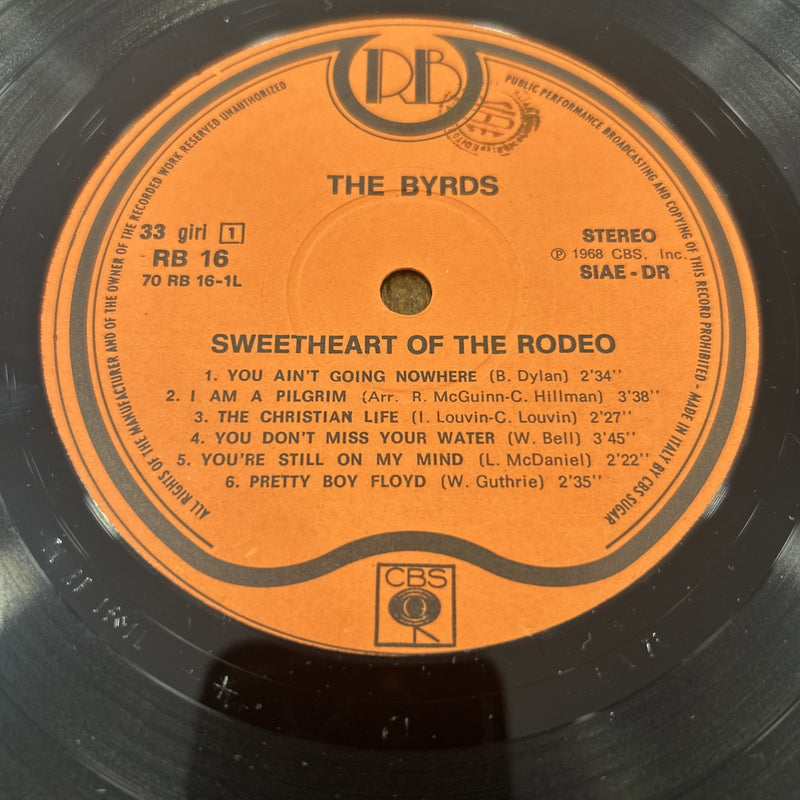 LP The Byrds - Sweetheart Of Rodeo RB 16 Made In Italy 1976 Vinile Rock