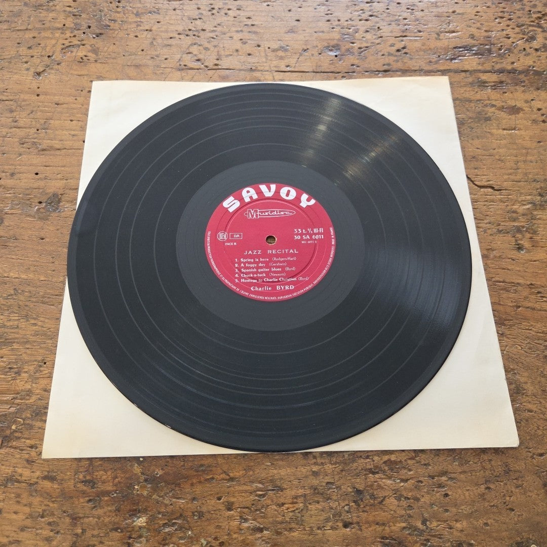 LP Charlie Byrd - Jazz Recital 6011 Jazz Vinile Made In France