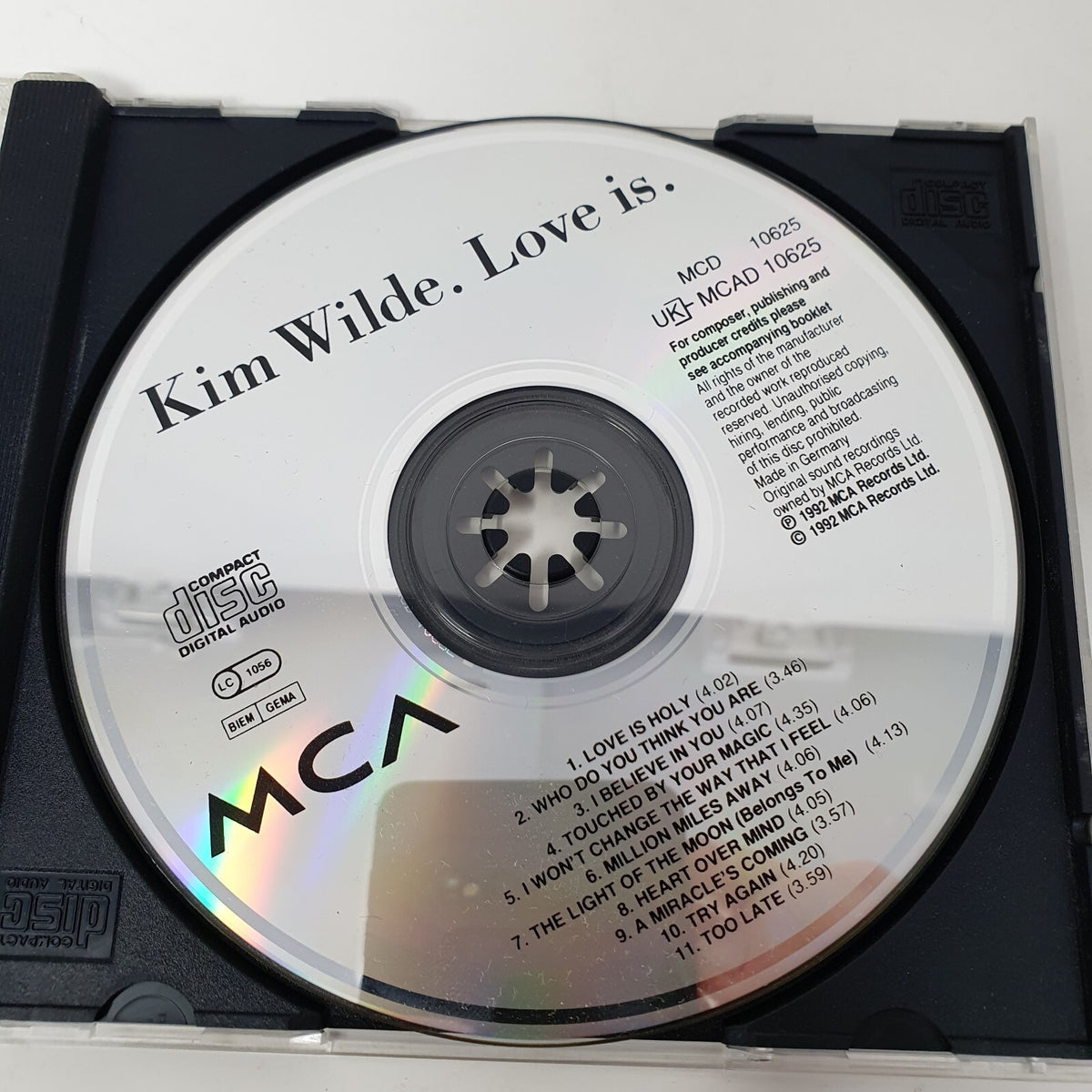 CD Kim Wilde – MCA Records – MCD10625, MCA Records