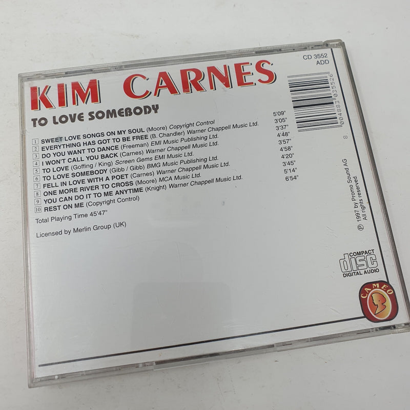 CD Kim Carnes – To Love Somebody Label:Cameo (4) – CD3552 1993