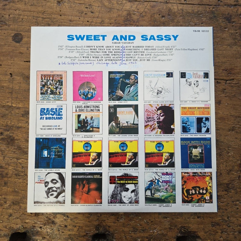 LP Sarah Vaughan - Sweet 'n' Sassy SR 52112 Jazz Vinile 1963