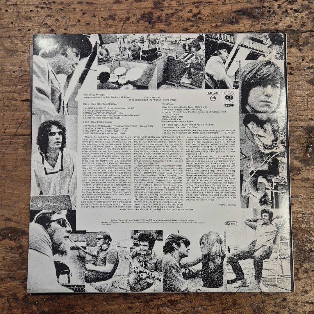 LP Super Session Mike Bloomfield Al Kooper Steves Stills CBS 32208