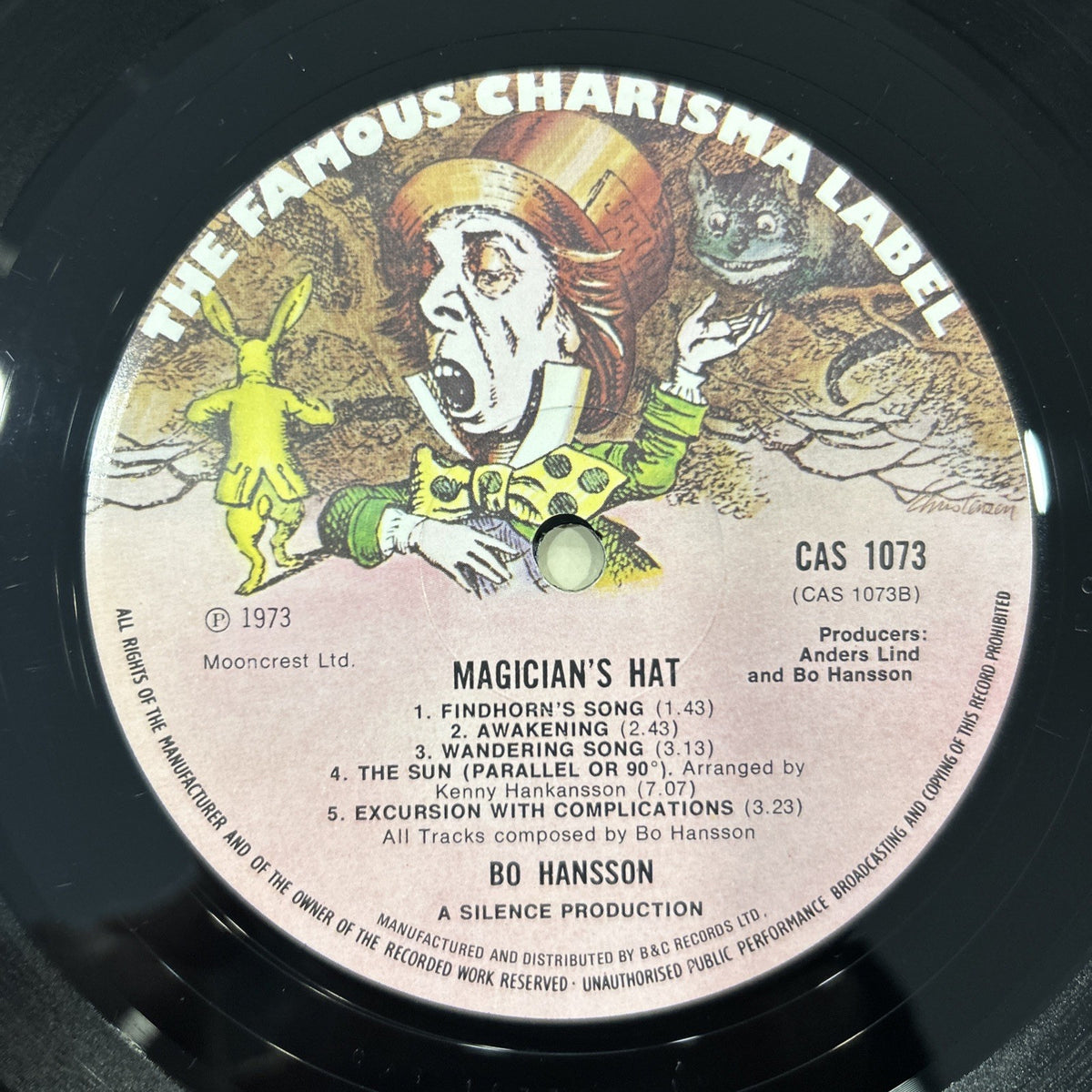 LP Bo Hasson - Magician’s Hat CAS 1073 Vinile UK Prog Rock Progressive