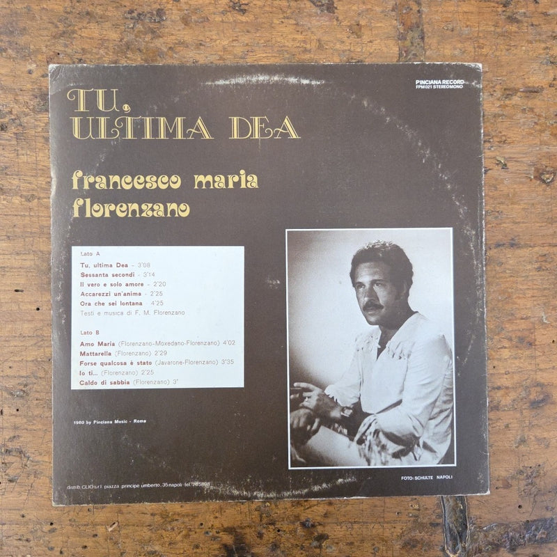 LP Francesco Florenzano- Tu, Ultima Dea FPM 021 Made In Italy 1980 Italian Music