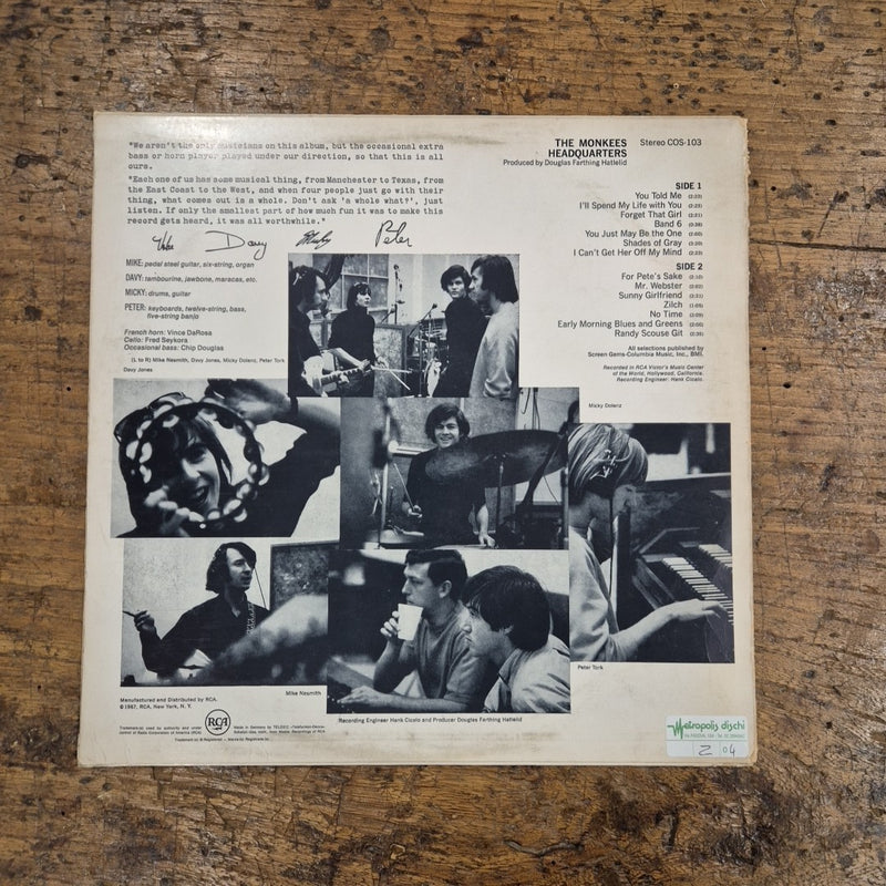 LP The Monkees - The Monkees' headquarter COS 103 Musica Rock Vinile