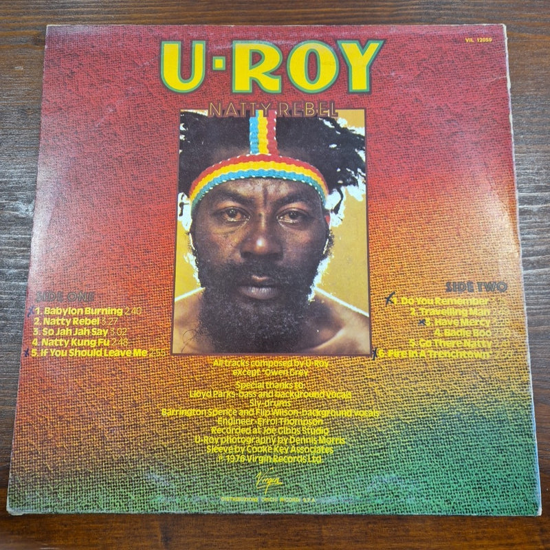LP Natty Rebel - U-Roy VIL 12059 Virgin Italy 1976 Musica Reggae Dub Vinile