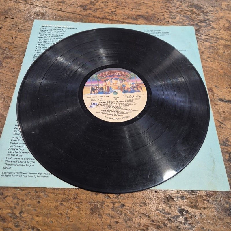 LP Donna Summer - Bad Girls CALP 5035 5036 Italy 1979 Pop Disco Soul Vinile