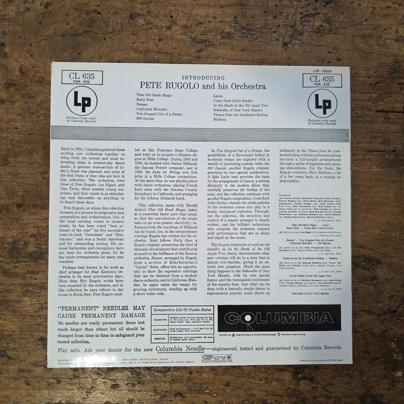 LP Pete Rugolo - Introducing Pete Rugolo CL 635 1986 Jazz Vinile Made In Spain