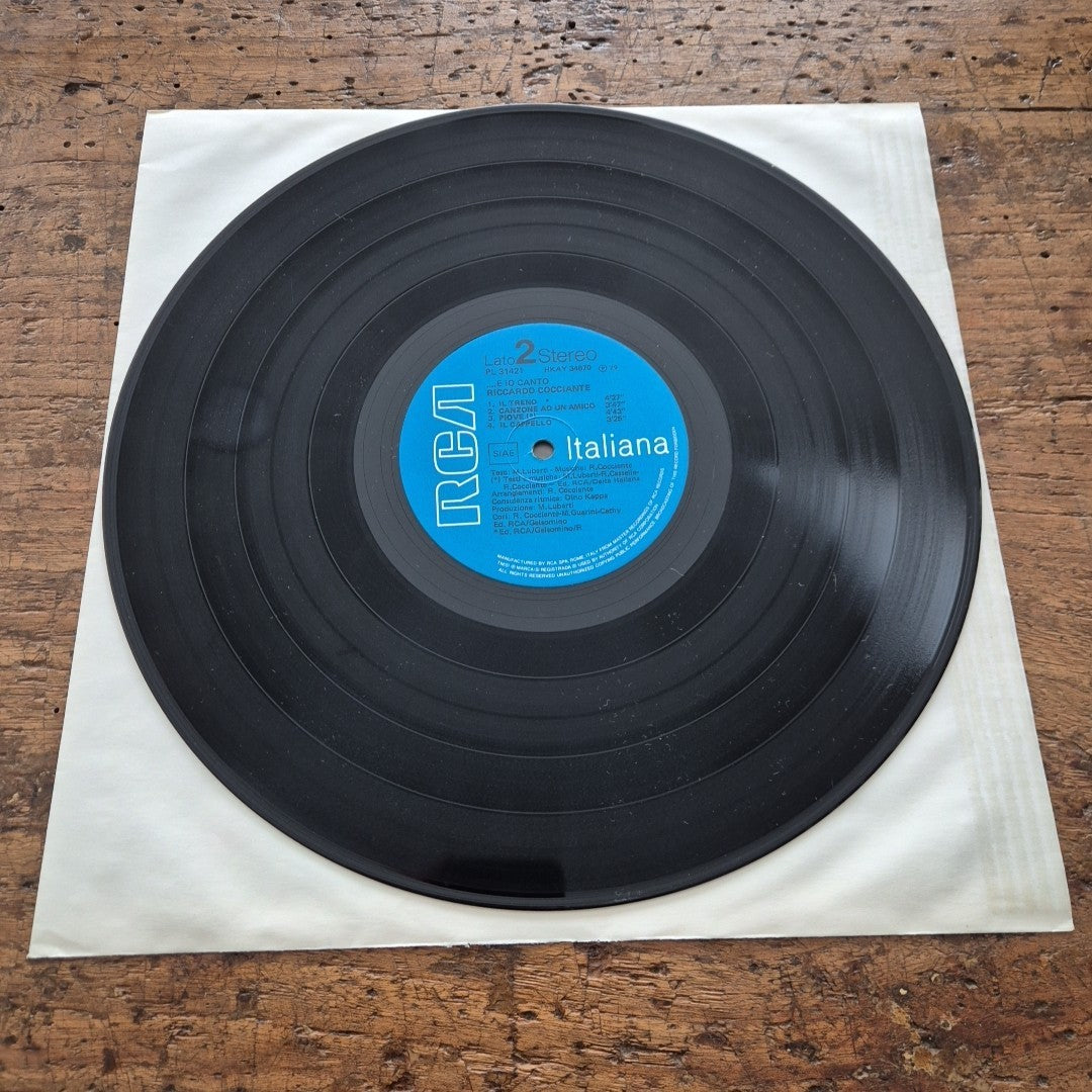 LP Riccardo Cocciante E Io Canto RCA PL 31421 Musica Italiana Vinile 1979