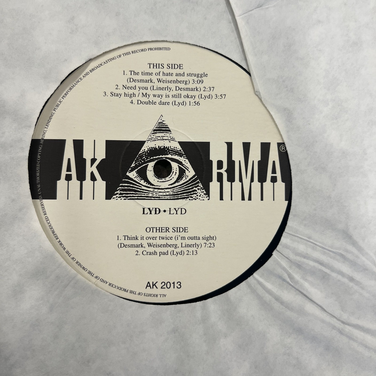 10" Vinyl Rock Lyd- Lyd Space Rock Psychedelic Rock Italy 2013