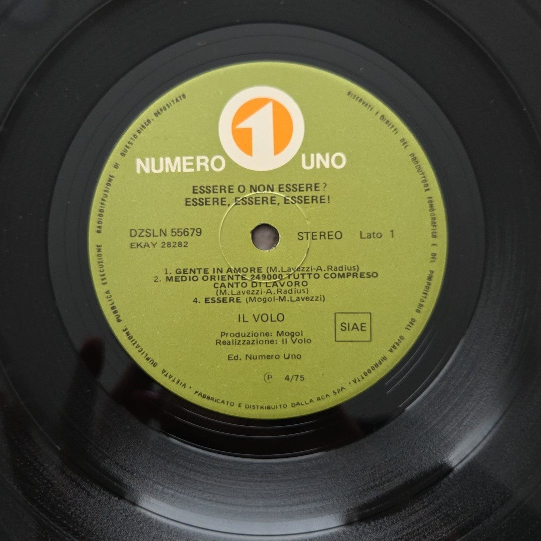 LP Il Volo - Essere O Non Essere? DZSLN 55679 Made In Italy 1975 Progressive