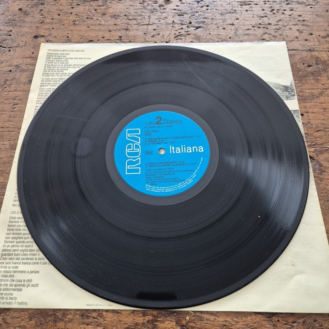 LP Ron - Calypso PL 31705 Musica Italiana Chanson Pop Italy 1983 Rock