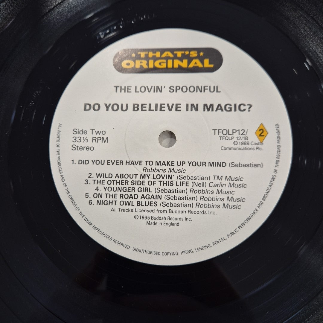 LP The Lovin Spoonful - Do You Believe In Magic? TFOLP12 Made in UK Vinile Rock