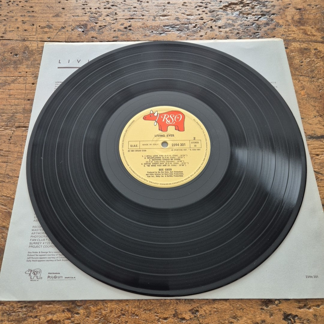 LP Bee Gees - Living Eyes 2394 301 Made In Italy 1981 Musica Rock Pop Vinile 12