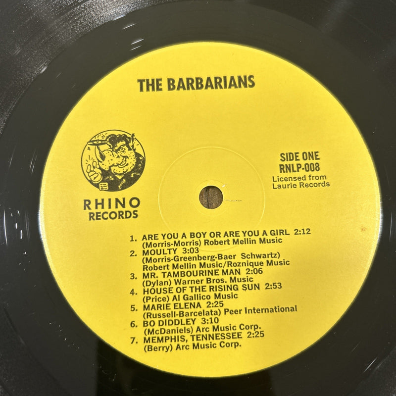 LP The Barbarians - RNLP 008 Made In USA Rhino Records 1979 Vinile Rock