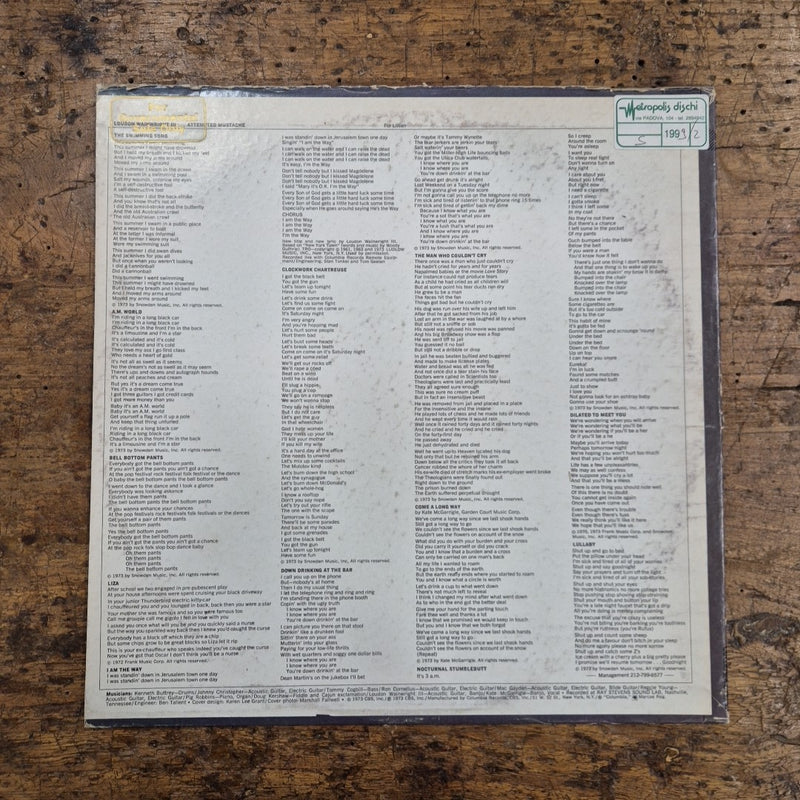 LP Loudon Wainwright 3 Attempted Mustache AL 32710 Musica Rock Vinile