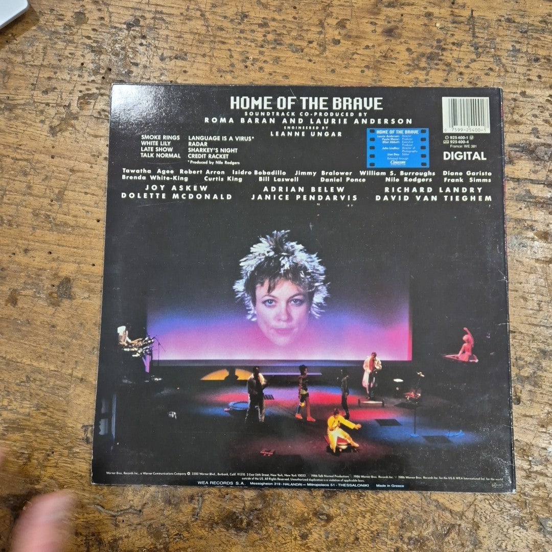LP Home Of The Brave A Film By Laurie Anderson 925 400-1 Electronic Rock Vinile