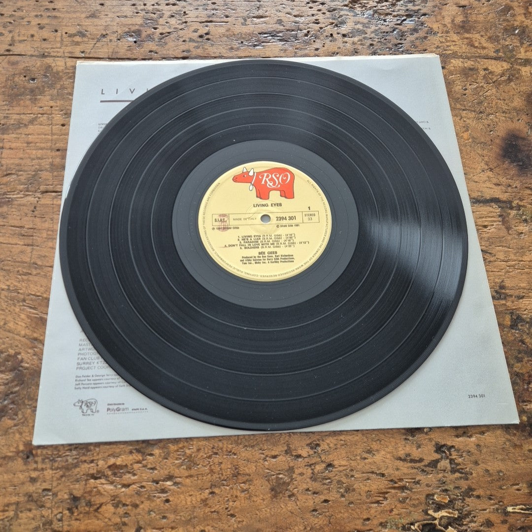LP Bee Gees - Living Eyes 2394 301 Made In Italy 1981 Musica Rock Pop Vinile 12