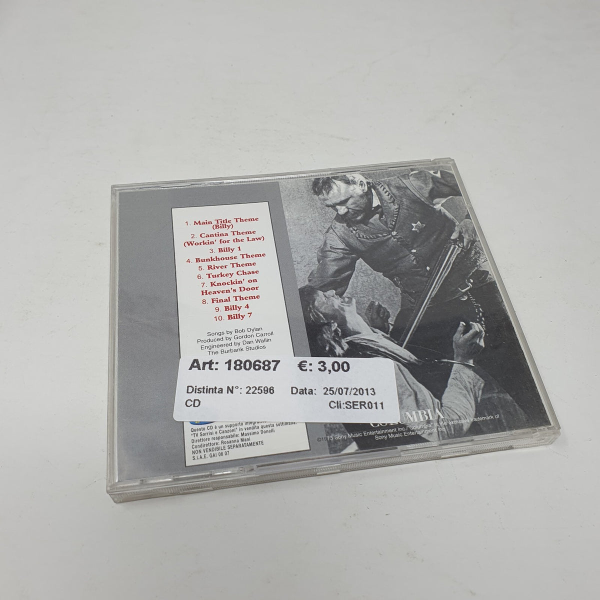 CD COLONNA SONORA Bob Dylan – Pat Garrett & Billy The Kid Columbia RE ita