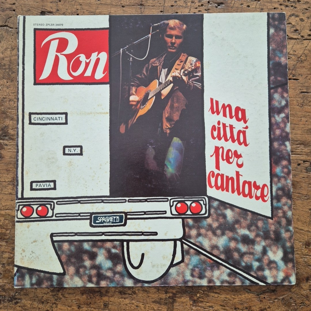 LP Ron - Una Città Per Cantare ZPLSR 34079 Made In Italy Musica Italiana Vinile