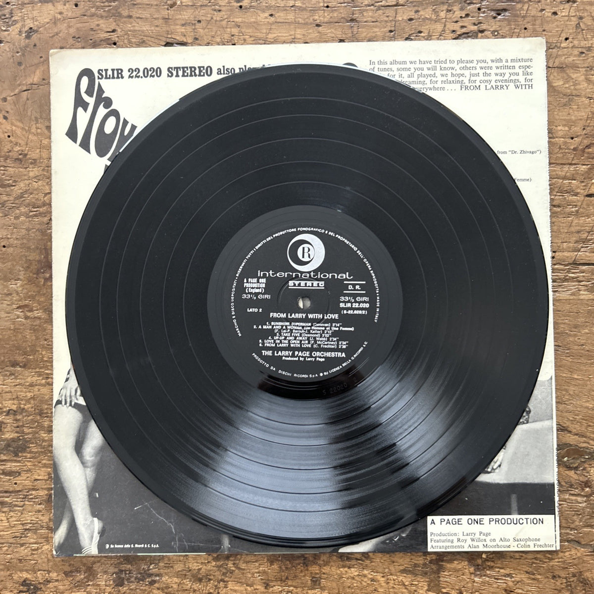 LP The Larry Page Orchestra - From Larry With Love Funk Soul Disco Vinile 12”