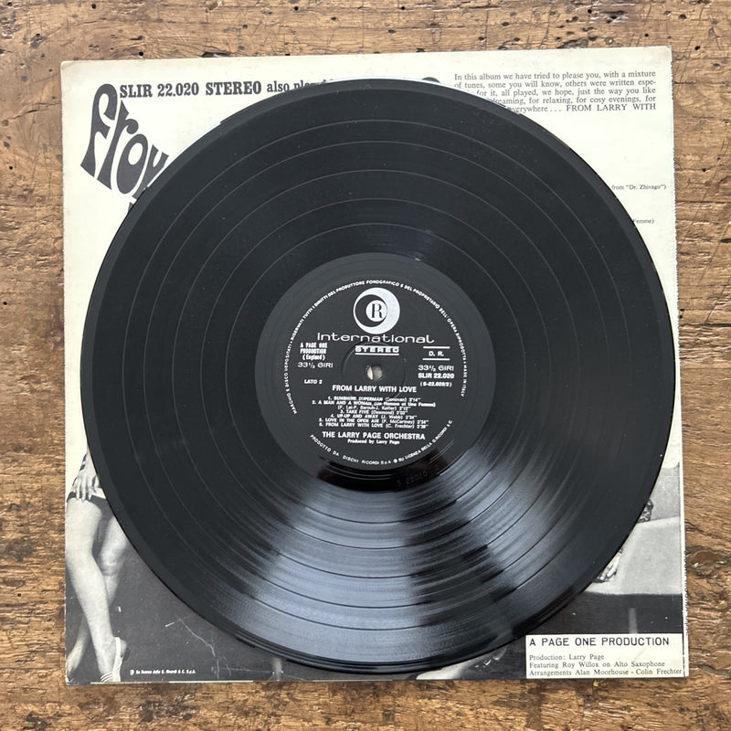 LP The Larry Page Orchestra - From Larry With Love Funk Soul Disco Vinile 12”