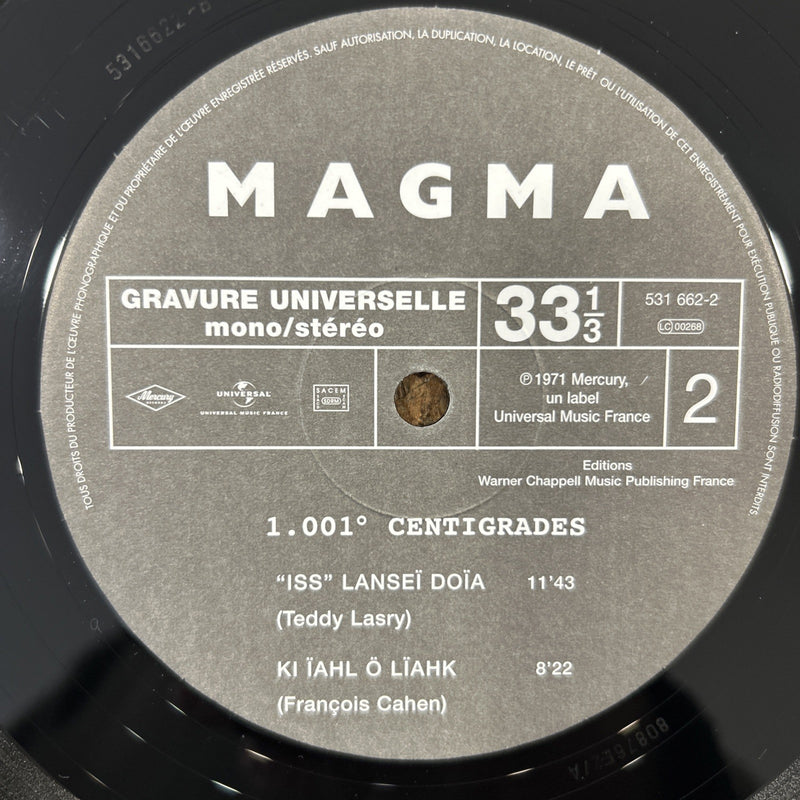 LP Magma - 1001 Centigrades 531 662-2 Vinile 2009 Jazz Prog Rock Progressive