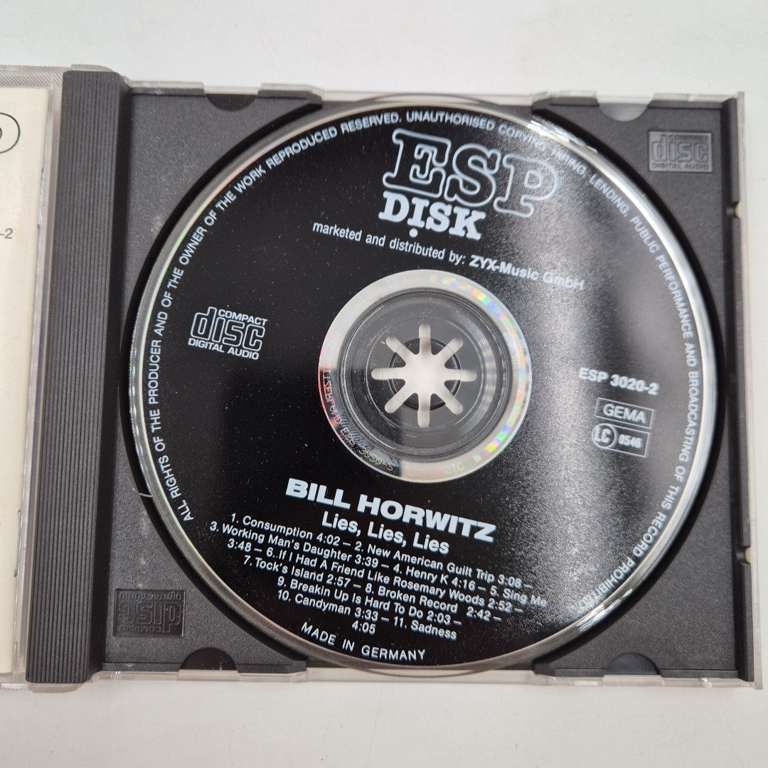 CD rock Bill Horwitz - Lies, Lies, Lies ESP 3020-2 Consumption